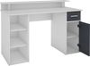byLIVING Schreibtisch DIEGO / Arbeits-Tisch mit viel Stauraum in matt weiß / Fronten in anthrazit / Computer-Tisch / 1 Schublade, 1 Tür, 3 offene Fächer / 120 x 88 x 55 cm (BxHxT) Bild 4