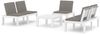 vidaXL 4-tlg. Garten-Lounge-Set mit Kissen Kunststoff Weiß 3059835 Bild 2