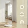 SONGMICS Spiegel 360° drehbar, mit Haken und Ablagen, Standspiegel für Wohnzimmer und Schlafzimmer, Hartglas, gewölbt, weiß Bild 2