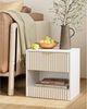 HEYZOEY Nachttisch Eiche Holz Schublade Klein Beistelltisch 39x39x28cm Bild 3