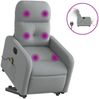 vidaXL Elektrischer Massagesessel mit Aufstehhilfe Hellgrau Stoff 3206822 Bild 2