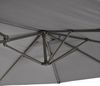 LECO Oval-Schirm "DAS ORIGINAL", Aluminium-/Stahlrohrgestell anthrazit, Polyester anthrazit, 4,6x2,7 m Bild 4