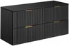 Vente-unique - ZEVARA Waschbeckenmöbel Holz, Platte Schwarz - B 46 cm x H 57 cm x L 120 cm Bild 5