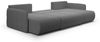 Wohnlandschaft Sofa mit Schlaffunktion CALGARY Stoff Curio Dunkelgrau Bild 2