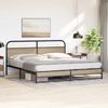 vidaXL Metallbett ohne Matratze Räuchereiche 183x213 cm 3318681 Bild 4