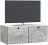 vidaXL Wandmontierter TV-Schrank Betongrau 78,5 x 41 x 30 cm 898178 Bild 3