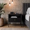 Lookway Nachttisch MIDNIGHT mit geriffelter Front auf Gestell, Breite 54 cm Bild 2