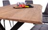 Esstisch Baumkante massiv Akazie eichefarben 120 x 80 cm X-Gestell schwarz DEREK 141850919 Bild 5