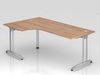 Winkeltisch BS82 C-Fuß 200x120cm 90° Grau Gestellfarbe: Silber Bild 2