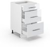 Küchenunterschrank Fame-Line Weiß Hochglanz 50 cm ohne Arbeitsplatte Vicco Bild 4