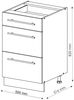 Küchenunterschrank Fame-Line Weiß Hochglanz 50 cm ohne Arbeitsplatte Vicco Bild 3