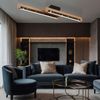 LED Deckenleuchte, Holz, Aluminium, Sterneneffekt, L 70 cm Bild 3