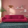 vidaXL Schlafsofa 2-Sitzer mit 2 Kissen Weinrot Samt 375922 Bild 1