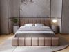 GRAINGOLD Orio Doppelbett 180x200, Polsterbett mit Kopfteil, Bettkasten, Velour-Stoff, Braun Bild 3