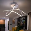 LED Deckenleuchte, modern, geschwungen, Stahl, L 51cm Bild 4