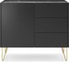 AX LIVING Kommode Schwarz Acalia KSZ97 97 cm Modern und Eleganz Bild 4