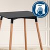 Essgruppe ERFURT mit 4 Stühlen - 160 x 160 x 83 cm, Holz, Schwarz | Eckiger Esszimmertisch mit Esszimmerstühlen für Esszimmer Küche Wohnzimmer Bild 5