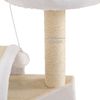 lionto Kompakt-Kratzbaum, kleiner Kratzbaum mit Spielball, Kratzbogen & Aussichtsplattform, platzsparend, Höhe 43 cm, beige/weiß Bild 5
