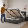 LED Polsterbett Tröstiar 140x200cm Anthrazit [en. casa] Bild 4