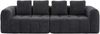 Modulares Ecksofa, Samtstoff, tiefes Sitzgefühl, 260 x 94,5 x 80 cm, Dunkelgrau Bild 5