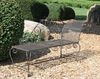 Gartenbank LEMINGTON Liegebank Chaiselongue, Metall dunkelbraun Bild 2