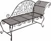 Gartenbank LEMINGTON Liegebank Chaiselongue, Metall dunkelbraun Bild 3