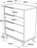 Kommode Vesanto 95x75x45 cm 4 Schubladen Eiche [en. casa] Bild 4