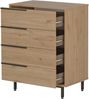 Kommode Vesanto 95x75x45 cm 4 Schubladen Eiche [en. casa] Bild 5