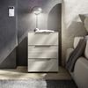 Nachtkommode >Santorin< Glasfronten in Kaschmir - 45x61x40cm (BxHxT) Bild 3