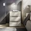 Nachtkommode >Santorin< Glasfronten in Kaschmir - 45x61x40cm (BxHxT) Bild 5