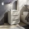 Nachtkommode >Santorin< Glasfronten in Kaschmir - 45x61x40cm (BxHxT) Bild 2