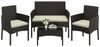 Yaheetech Balkonset Gartenmöbel-Set 4-er Set Rattanmöbel für 4 Personen, Gartengarnitur aus Zweisitzer-Sofa & 2 Einzelsofas & Kaffeetisch Bild 5