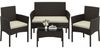Yaheetech Balkonset Gartenmöbel-Set 4-er Set Rattanmöbel für 4 Personen, Gartengarnitur aus Zweisitzer-Sofa & 2 Einzelsofas & Kaffeetisch Bild 4