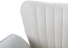 Barhocker HWC-M67, Drehstuhl Barstuhl, mit Armlehne Fußablage drehbar Stoff/Textil Eisen FSC® ~ creme Fuß schwarz Bild 5