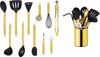 ECHTWERK Küchenorganizer-Set, (Set, 12-tlg), Kochbesteck mit Edelstahlgriff, Antihaft Silikon, mit Utensilienhalter Bild 5
