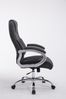 Bürostuhl SYDNEY Stoff - 113x66x70, Dunkelgrau Stoff Metall in Chromoptik Gestell ergonomische Bürostühle Homeoffice Stuhl mit Rollen Bild 3