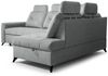 Ecksofa Schlafsofa Sofa WENDIE Stoff Hold Me Grau Ottomane Rechts Bild 4