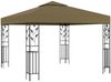 vidaXL Pavillon mit LED-Lichterkette 3x3 m Taupe 3070312 Bild 3