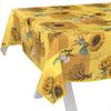 ANRO Tischdecke Sonnenblume abwaschbar Wachstuch pflegeleicht wasserabweisend (Einzelstück 1-tlg), Schmutzabweisend Rustikaler Gelb 100x140cm Gartentischdecke Bild 4