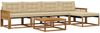 vidaXL Outdoor-Sofagarnitur mit Kissen 6 pcs Natur und Beige 3381381 Bild 2