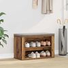 Schuhregal, Schuhablage, platzsparend mit Regal Altholz 75 x 35 x 45 cm Holzwerkstoff Bild 2