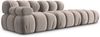 Micadoni Modulares Sofa Bellis 4-Sitzer Rechts Samt Bluvel Cappuccino Bild 2