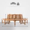 CLP Baumbank Novum rund,teak 250 cm Bild 2