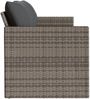 vidaXL Gartensofa mit Kissen 3-Sitzer Grau Poly Rattan 366343 Bild 5