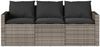 vidaXL Gartensofa mit Kissen 3-Sitzer Grau Poly Rattan 366343 Bild 4