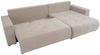 Ecksofa Schlafsofa Sofa ARMARI in Stoff Wind Creme Ottomane Rechts Bild 3