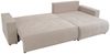 Ecksofa Schlafsofa Sofa ARMARI in Stoff Wind Creme Ottomane Rechts Bild 2