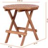 Teakholz Garten-/Beistelltisch - bene living - Dorset rund Ø 50 cm Bild 2