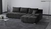 Beautysofa Ecksofa Draco L, Grau, Dunkelgrau, inkl. Wellenfedern Ecke mit Einfügung, mit Schlaffunktion Bild 4