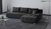 Beautysofa Ecksofa Draco L, Grau, Dunkelgrau, inkl. Wellenfedern Ecke mit Einfügung, mit Schlaffunktion Bild 5